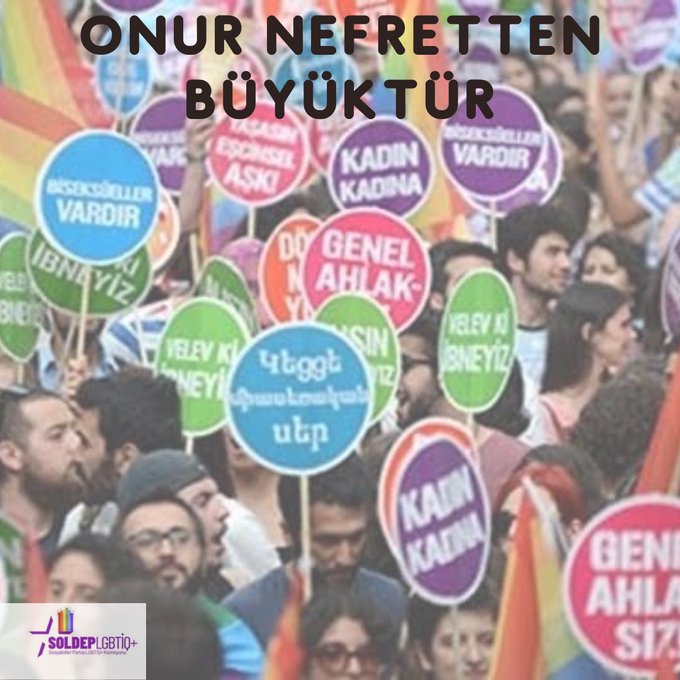 LGBTİQ+ kimliklerimize ve varoluşumuza yönelik nefret saldırılarını kabul etmiyoruz